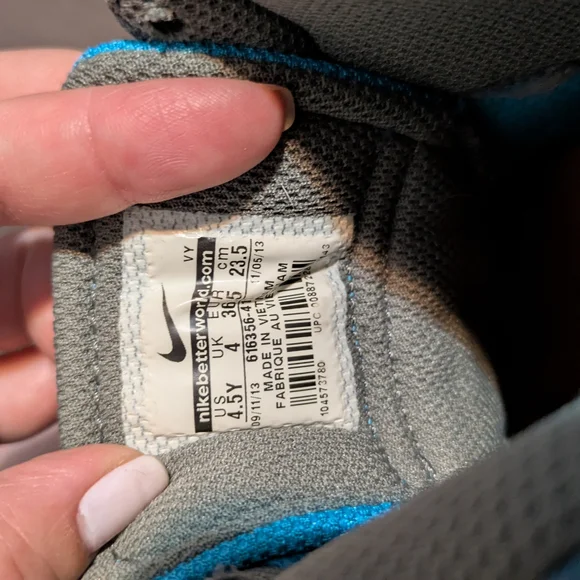 Nike Kids Blue High-Top Sneakers - Picture 7 of 10